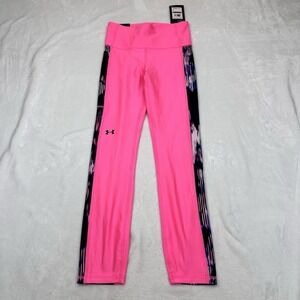 Under Armour High Rise Compression Leggings Women's XS 22-24" Pink Printed‎ NWT